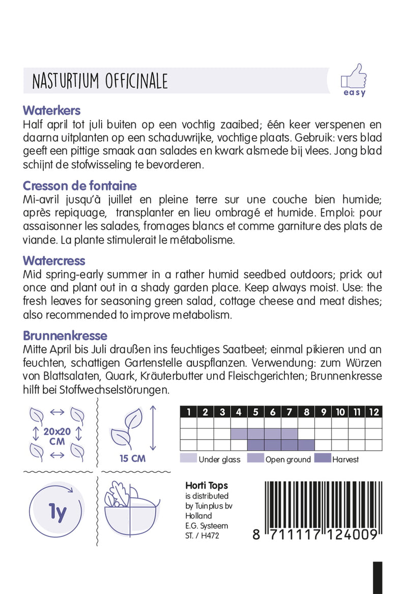 Vízitorma - Nasturtium - 0,75 g