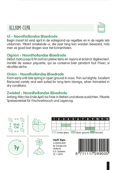Vöröshagyma - Noordhollandse Bloedrode - 4 g