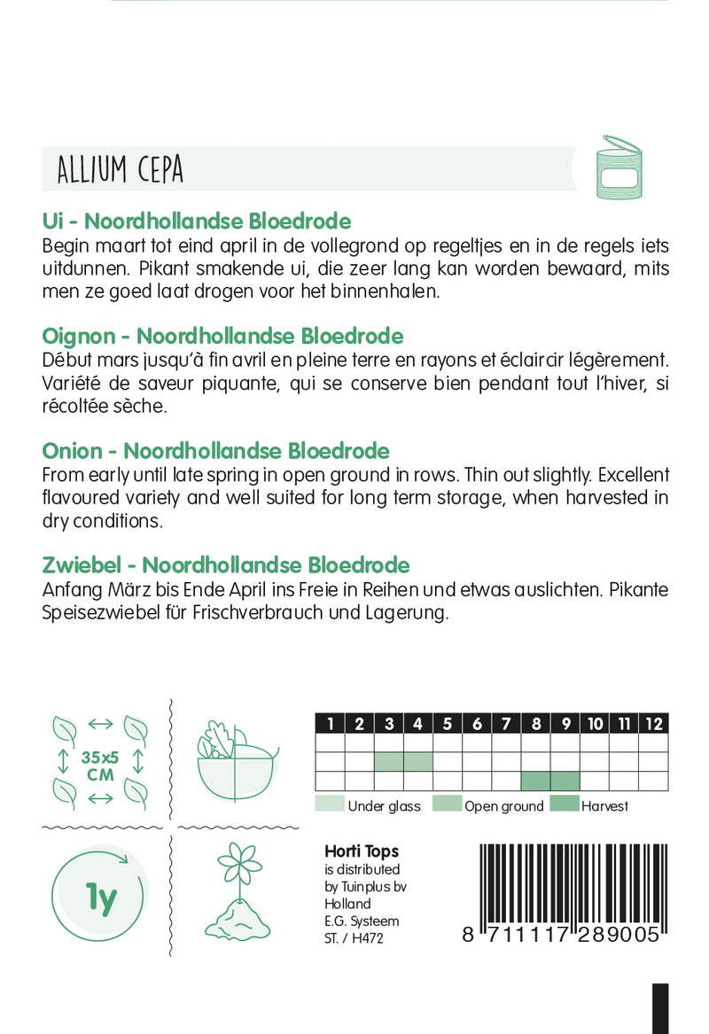 Vöröshagyma - Noordhollandse Bloedrode - 4 g