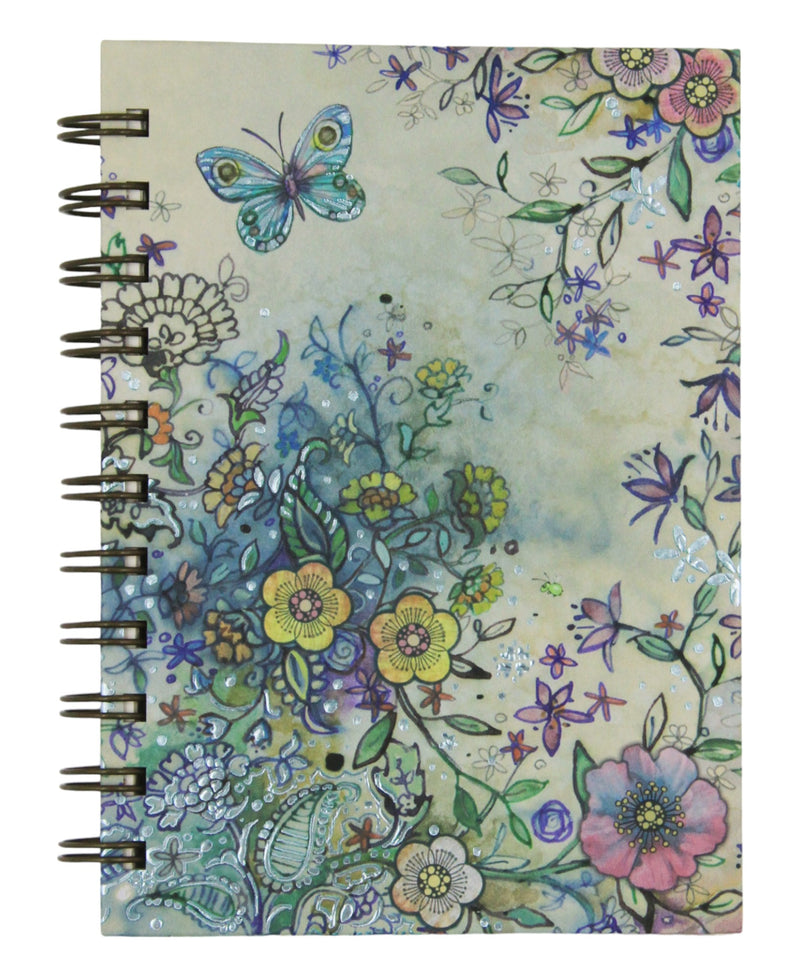 A6 Notebook - Flowers With Butterfly