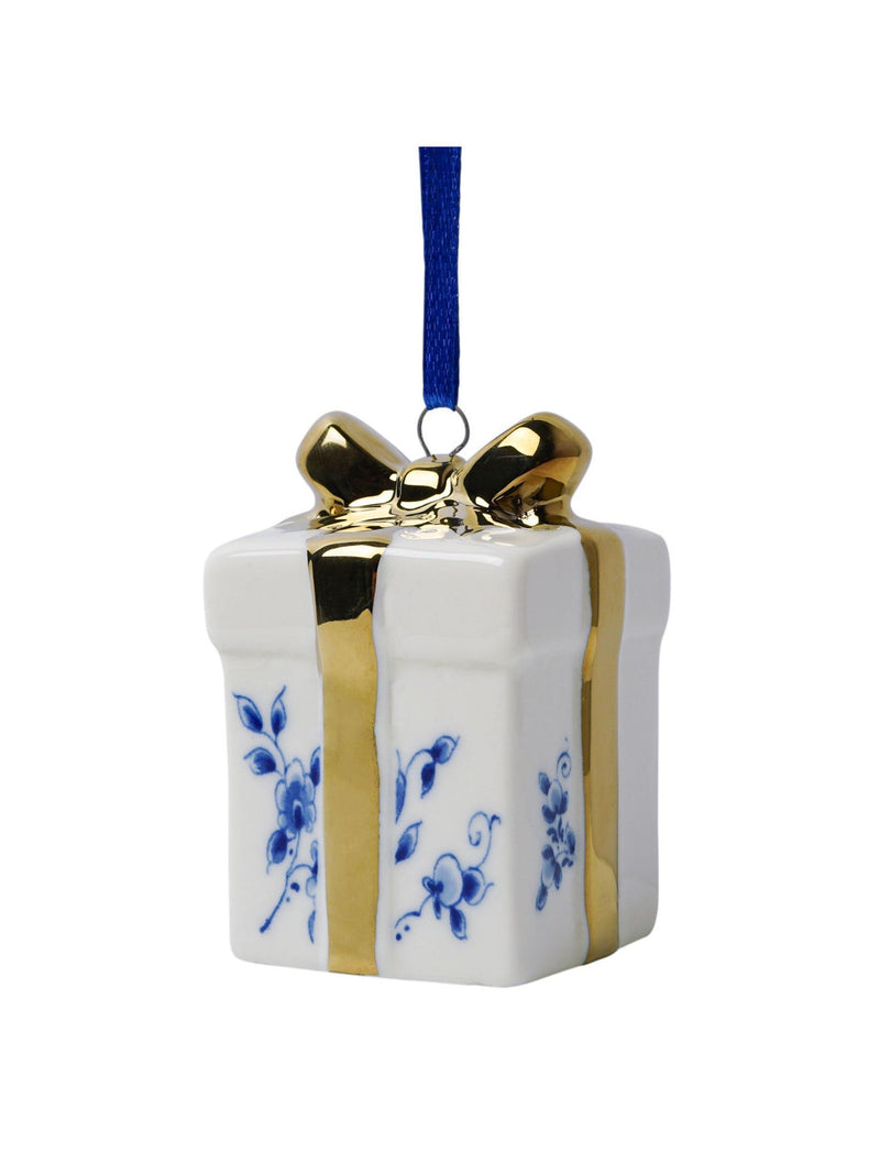 Christmas Ornament - Present with Golden Ribbon