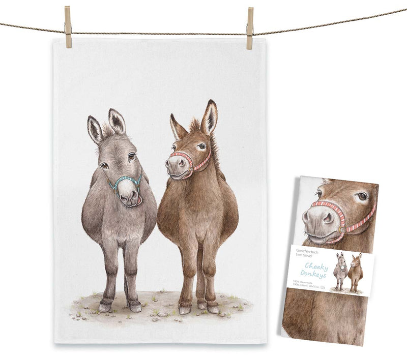 Tea Towel - Cheeky Donkeys