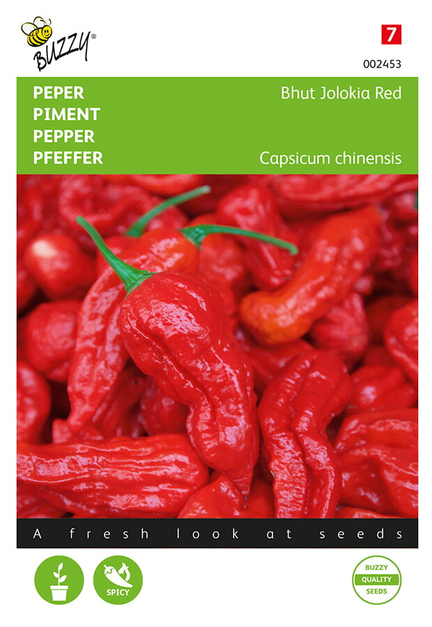 Csípős Paprika - Bhut Jolokia Red - 10 Szem