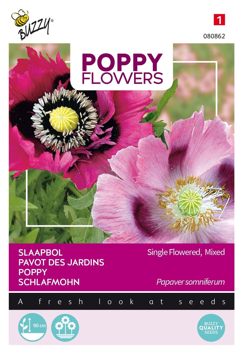 Poppy - Single Flowered - Mixed - 1g