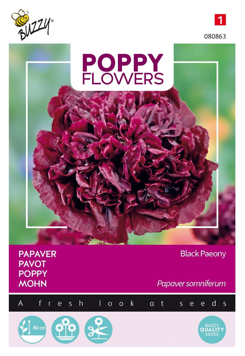 Poppy Flowers - Black Paeony - 0,08g