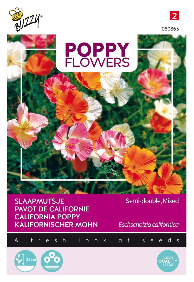 California Poppy - Semi Double Mixed - 1g