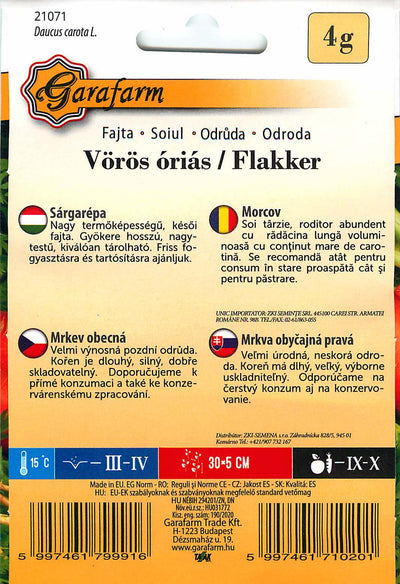 Sárgarépa - Vörös Óriás - 4g