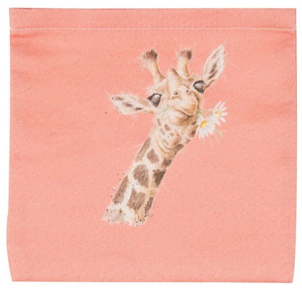 Foldable Shopping Bag - Giraffe - Flowers